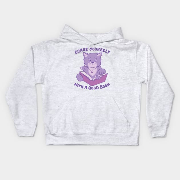 Scare Yourself with a Good Book Kids Hoodie by Sue Cervenka